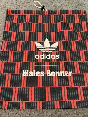 adidas Red & Black Wales Bonner Graphic Drawstring Bag